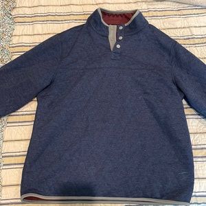 Reversible blue and red pullover